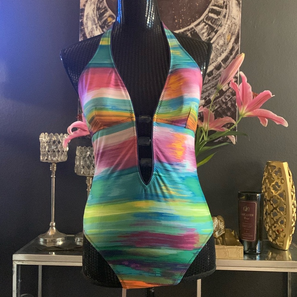 🎉HOST PICK🎉 ABS by Allen Schwartz 1 Piece Jeweltones Swimsuit